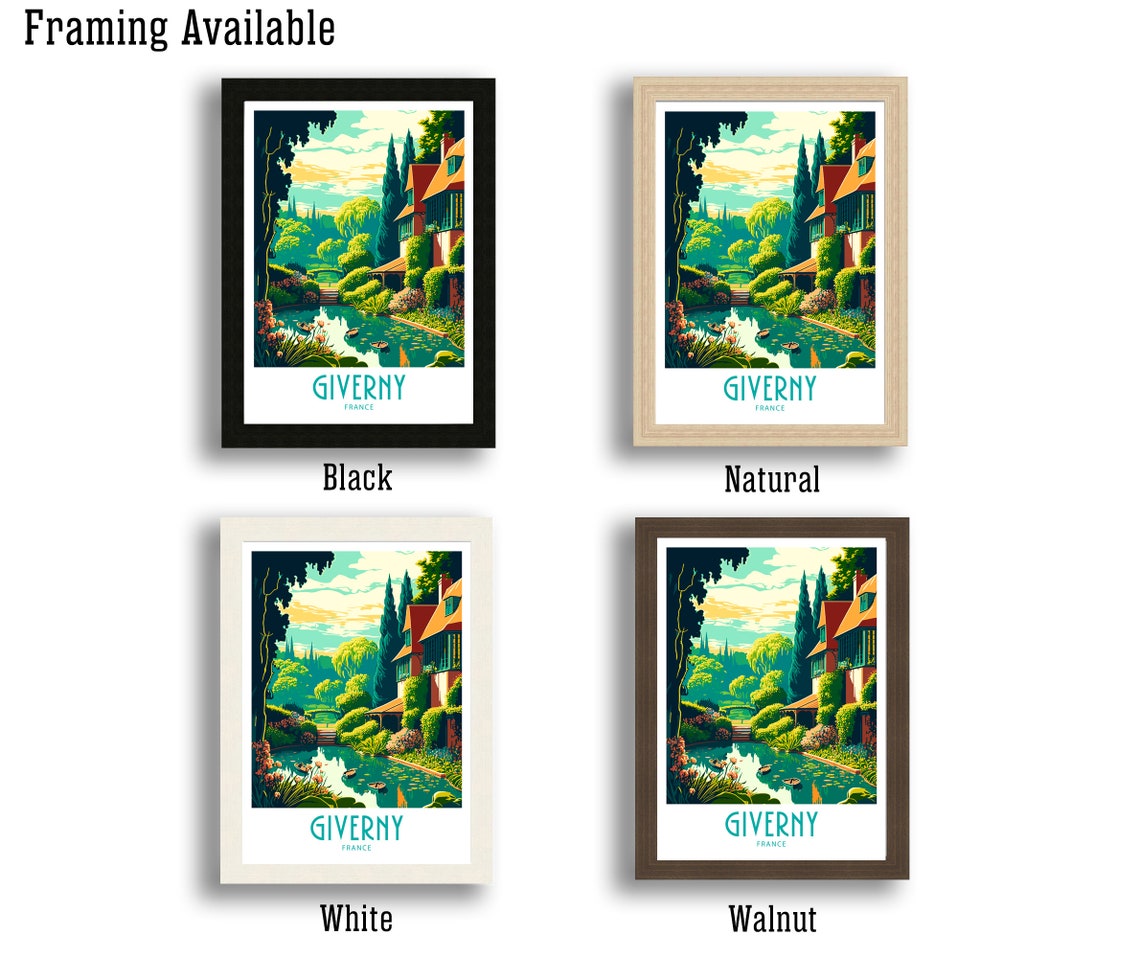 Giverny Travel Print Giverny France Poster Home Dcor Giverny Art Print Giverny France Room Print Giverny Wall Art Giverny France Gift - Image 2