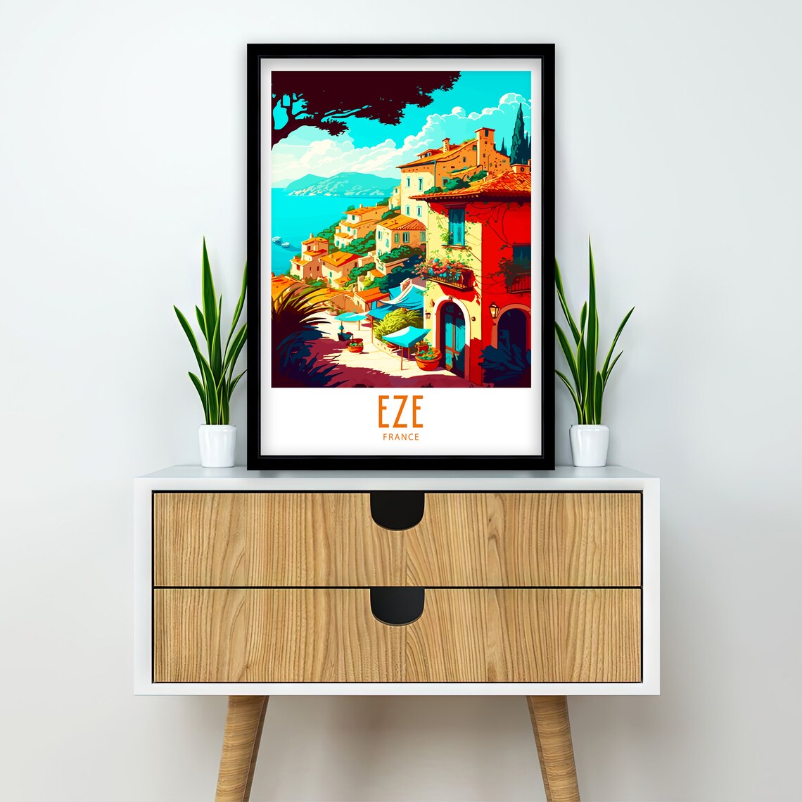 Eze France Travel Poster, European Wall Decor - Image 3