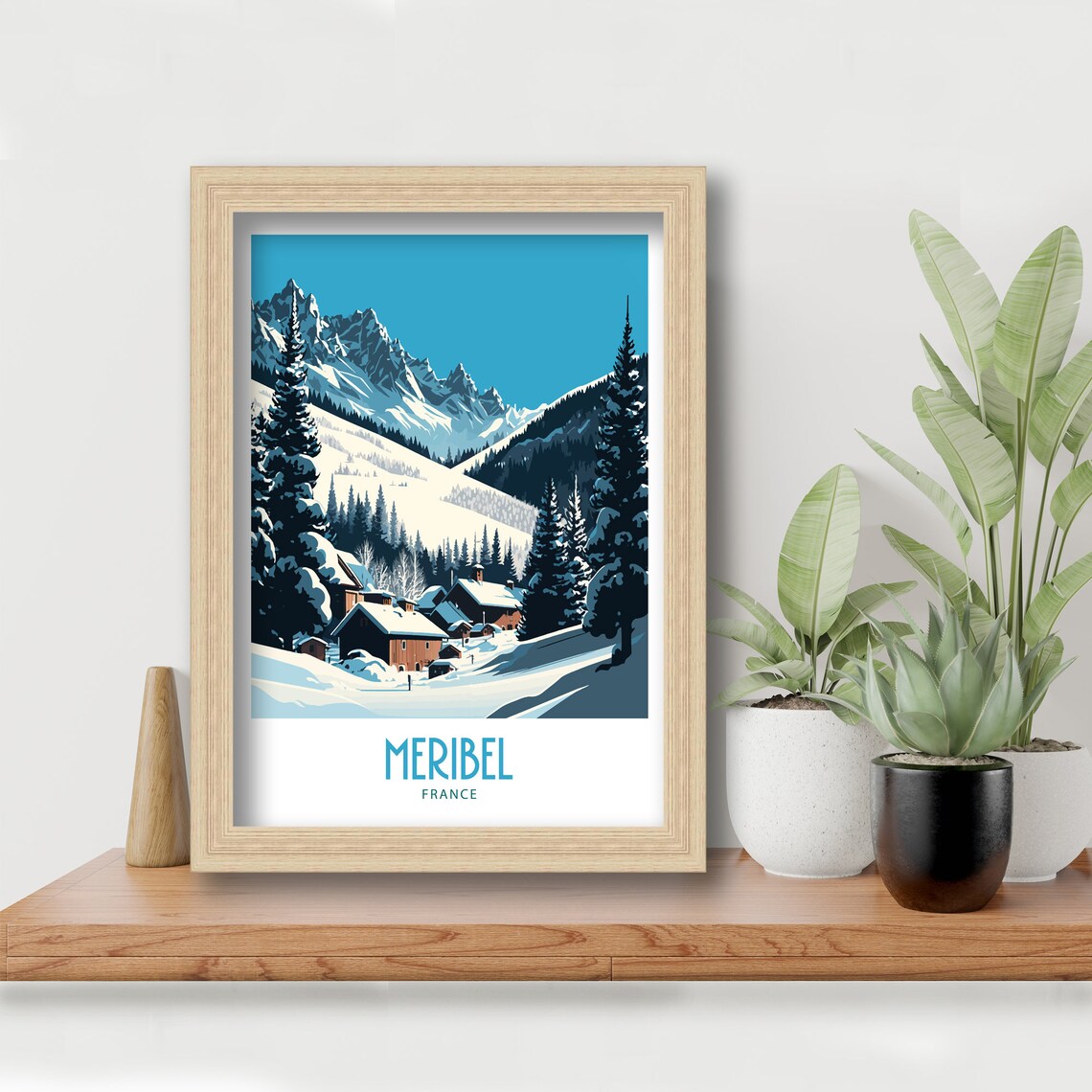 Meribel Ski Travel Poster, Ski Resort Art Print - Image 5