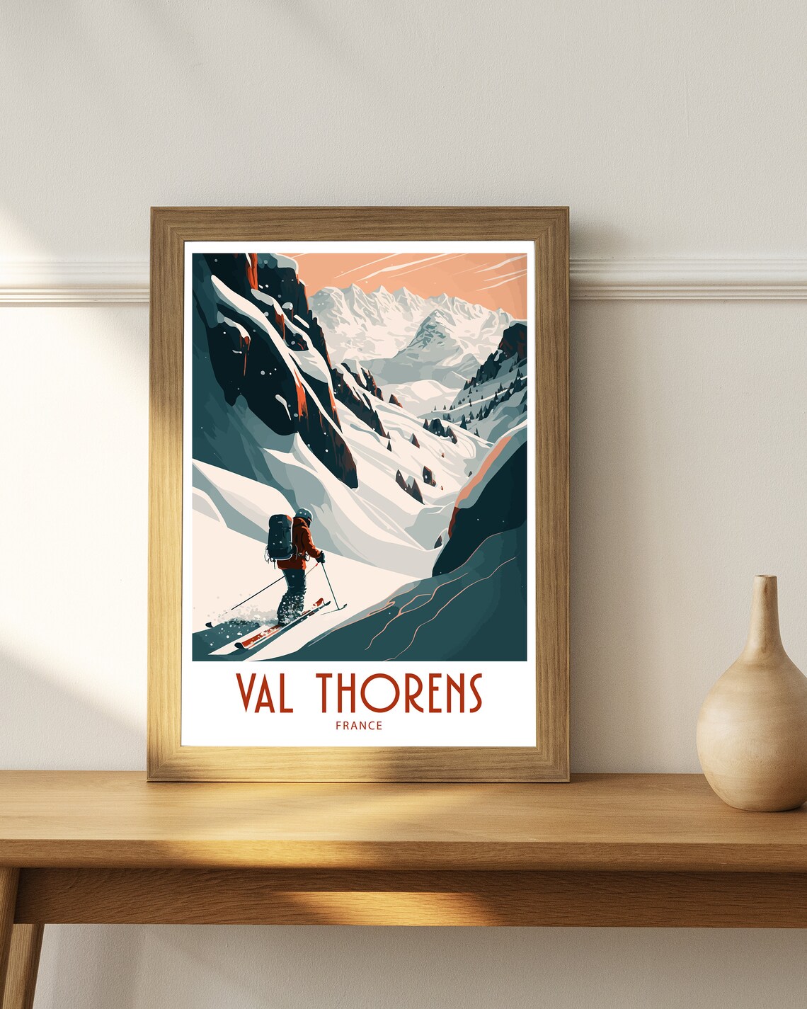 Val Thorens Ski Travel Poster Gift - Image 3