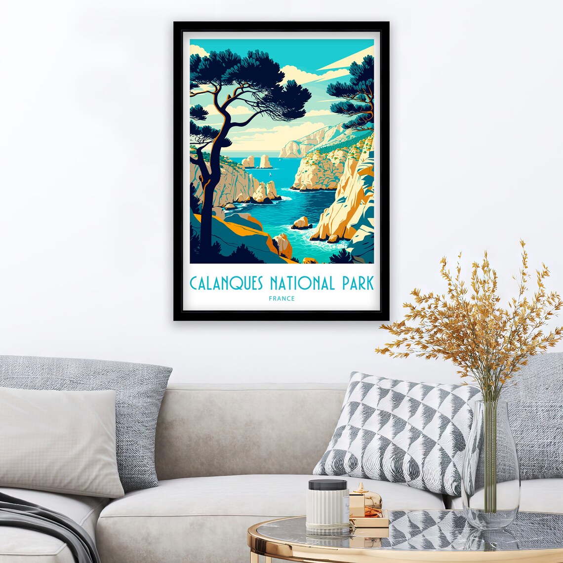Calanques National Park France Travel Poster - Image 3