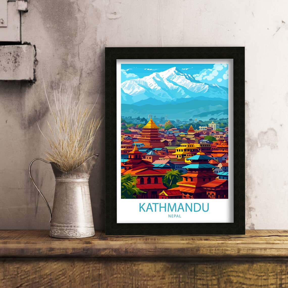 Kathmandu Travel Poster, Nepal Wall Decor - Image 6