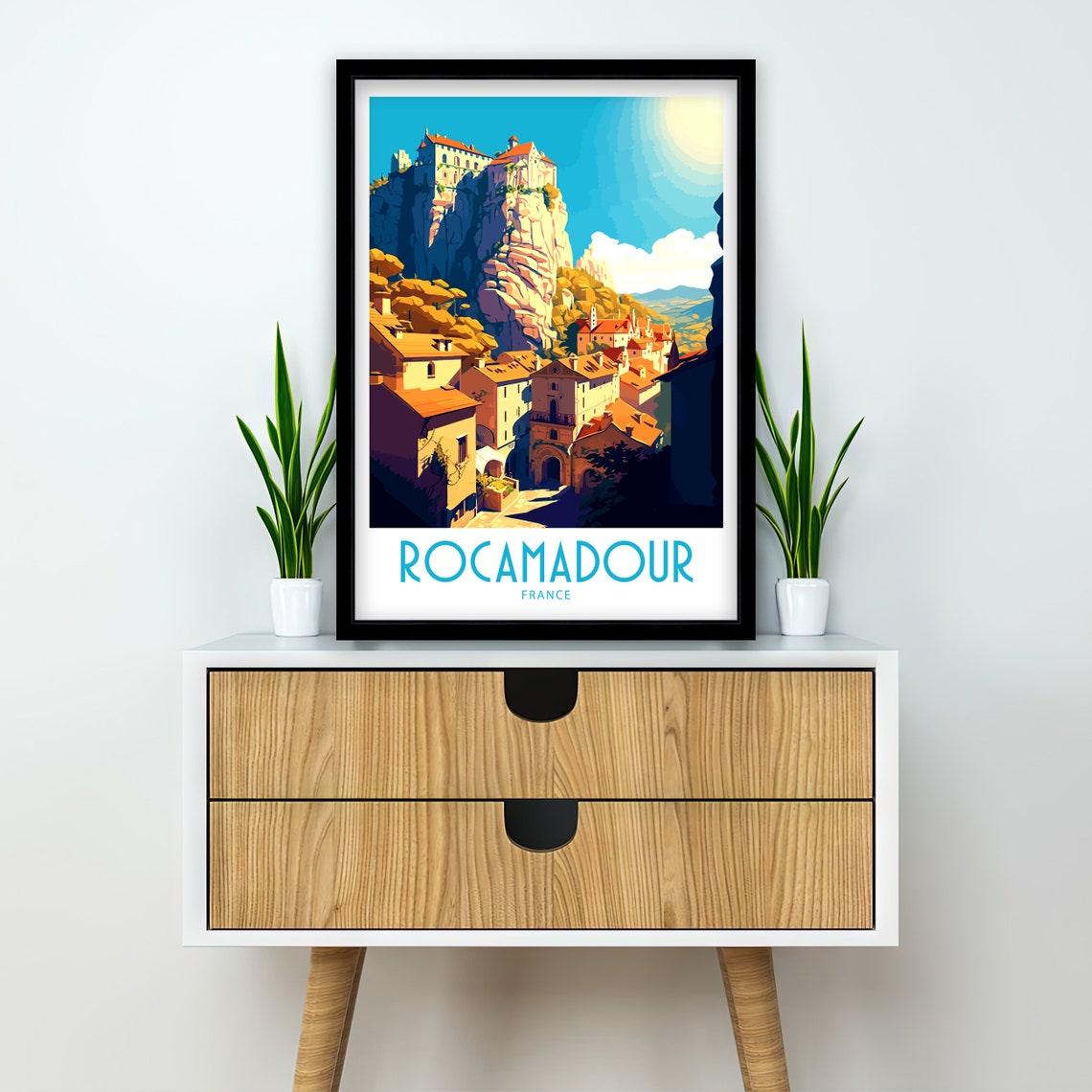 Rocamadour Travel Print Rocamadour France Poster Home Dcor Rocamadour France Art Print Rocamadour France Room Rocamadour France - Image 2