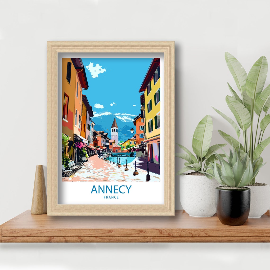 Annecy Travel Print Annecy Wall Decor France Annecy Art Annecy Wall Art France Poster Gift For Lake And Alps Lovers Annecy France Wall Art