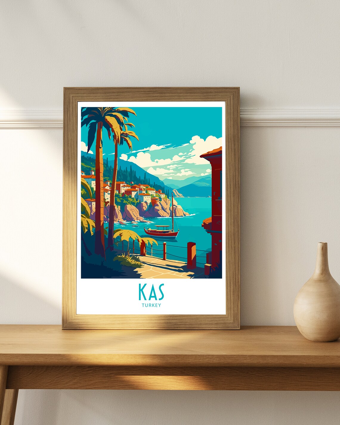 Kas Turkey Travel Poster, Europe Wall Art - Image 4