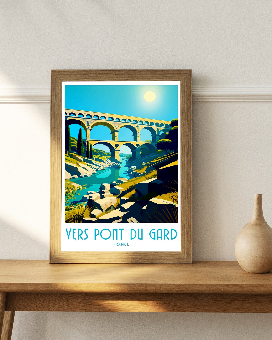 Vers Pont Du Gard, France Travel Poster, Home Decor - Image 4