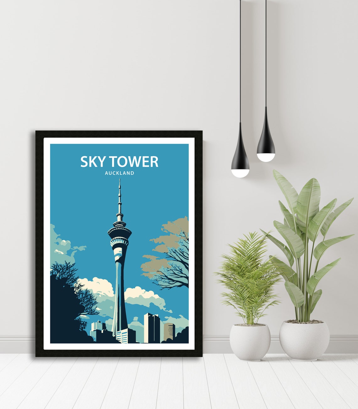 Sky Tower Art Print Auckland Poster Auckland Print New Zealand Print New Zealand Poster Sky Tower Poster Auckland Wall Art - Image 4