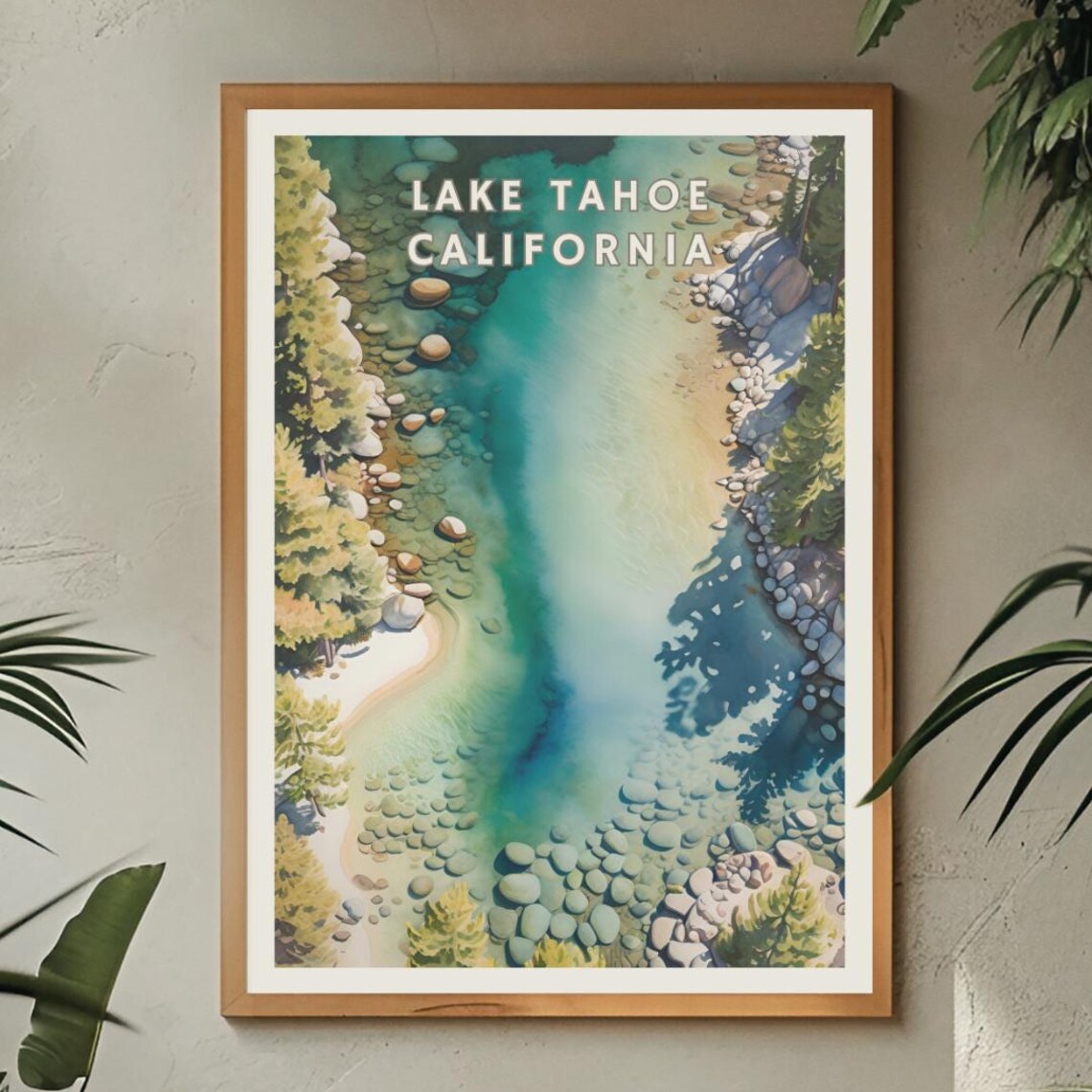 Lake Tahoe California Travel Poster, Scenic Landscape - Image 2