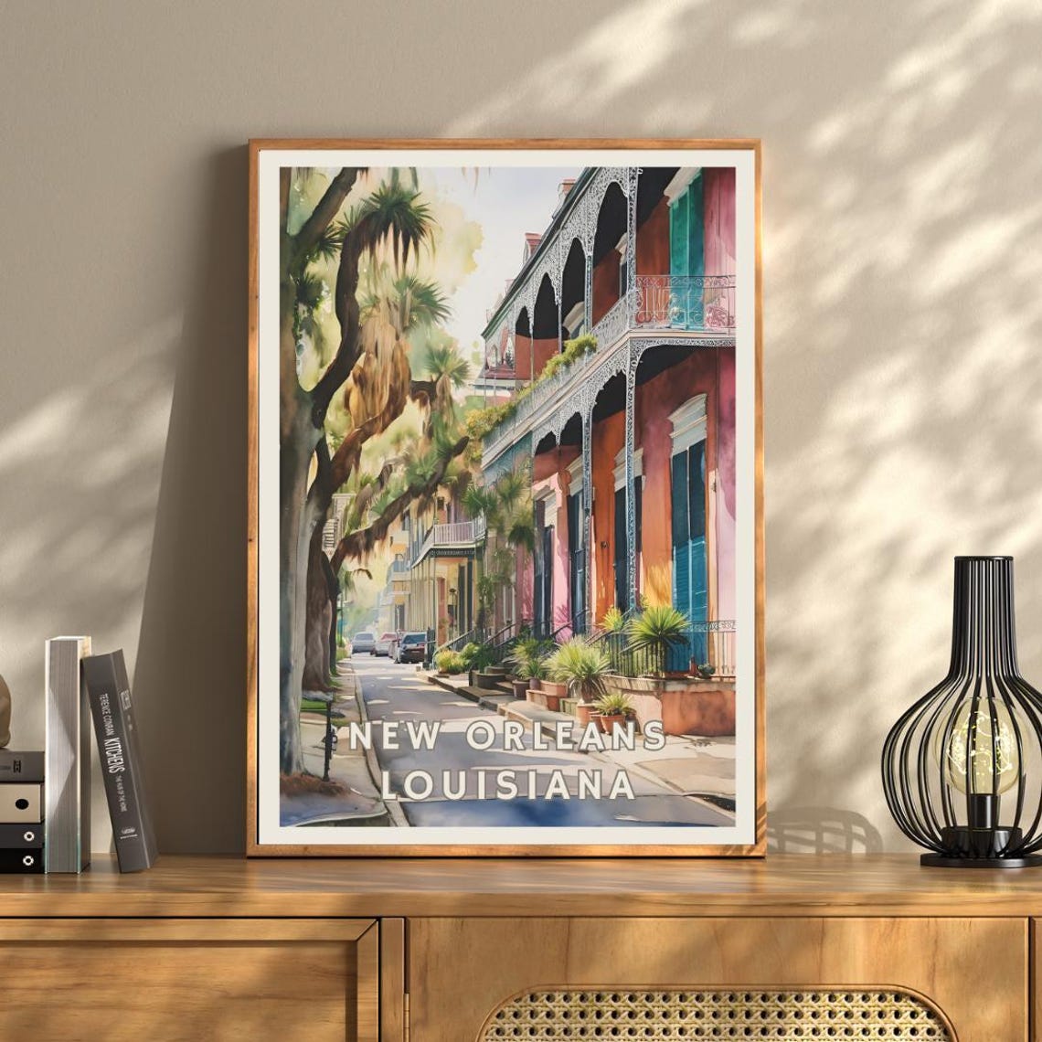 New Orleans Louisiana Usa Poster French Quarter City Art Historic Architecture Print Southern Charm Jazz Travel Poster Vintage Office - Image 3