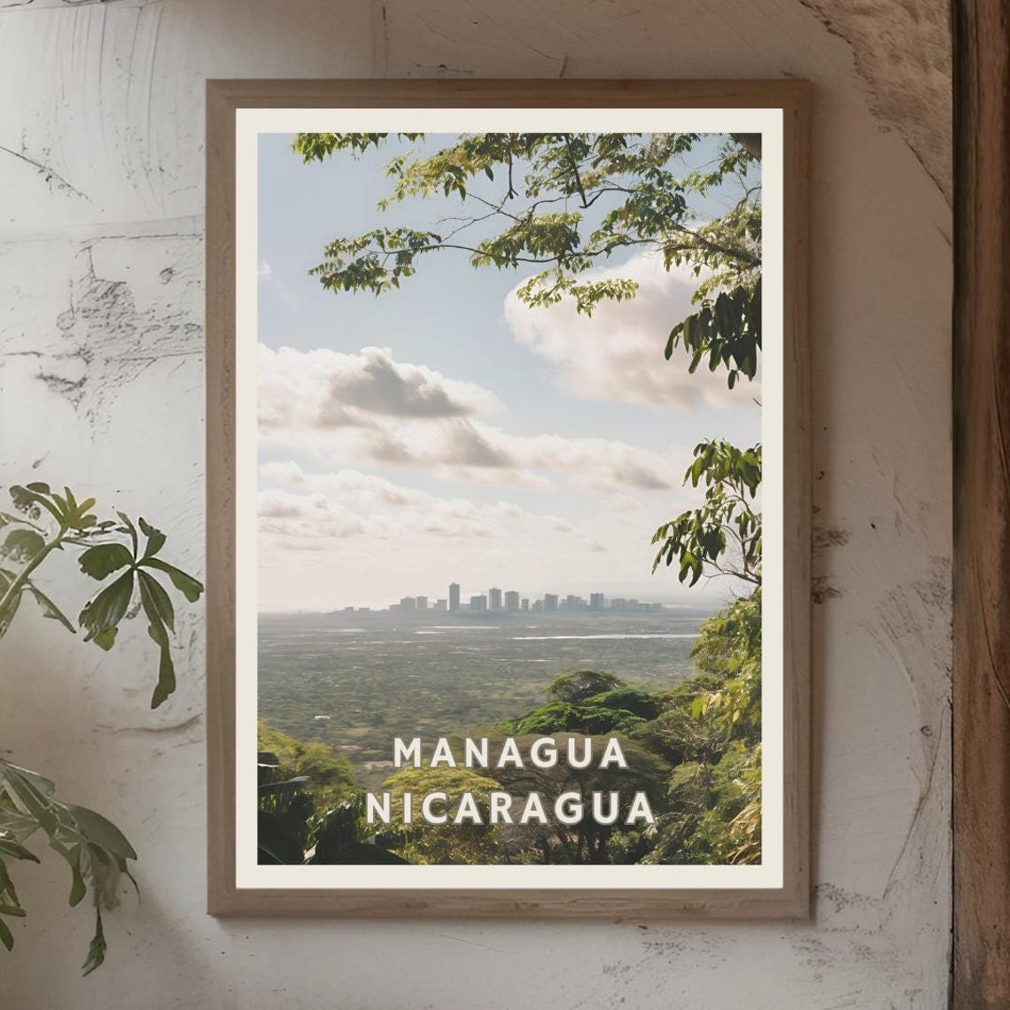 Managua Nicaragua Poster Managua Skyline Print Central America Travel Wall Art Tropical City Decor Managua Art Nicaraguan Home Decor - Image 3