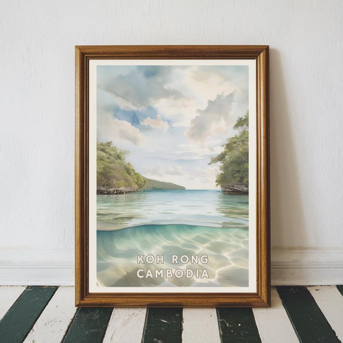 Koh Rong Cambodia Travel Poster, Tropical Island - Image 2