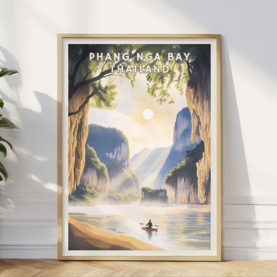 Phang Nga Bay Thailand Travel Poster, Coastal Decor