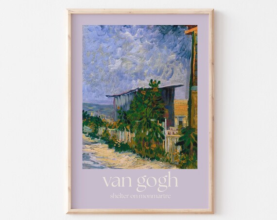 Van Gogh Poster Van Gogh Print Van Gogh Wall Art Van Gogh Picture Modern Van Gogh Print Vintage Van Gogh Art Shelter On Monmartre