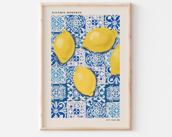Lemons Kitchen Art Print Food Poster Modern Kitchen Wall Decor Kitchen Wall Art Lemons Kitchen Poster Lemons Kitchen Print