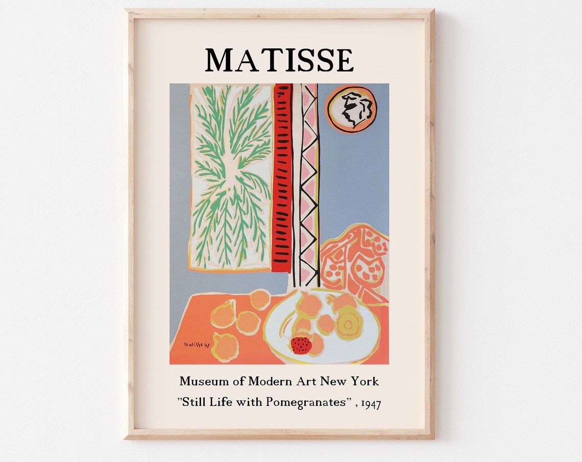 Henri Matisse Still Life with Pomegranates 1947 Gallery Poster