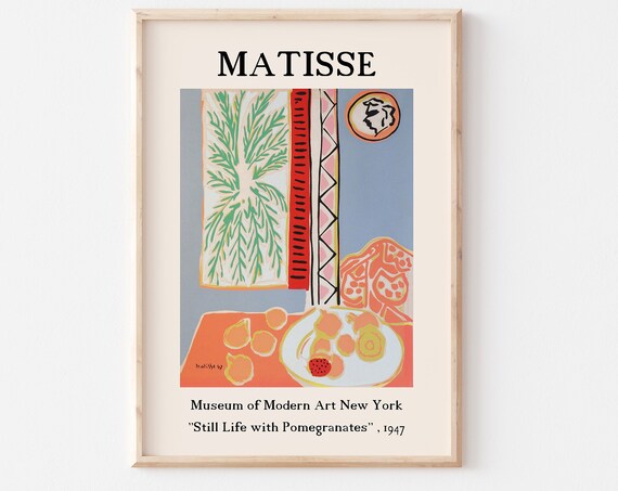 Henri Matisse Still Life with Pomegranates 1947 Gallery Poster