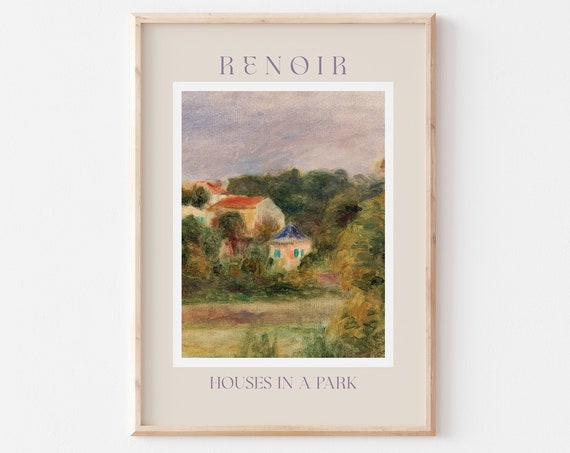 Renoir Poster August Renoir Print Renoir Wall Art Renoir Picture Renoir Monet Print Vintage Renoir Art Renoir Houses In A Park