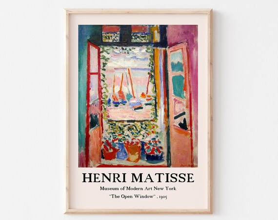 Henri Matisse The Open Window 1905 Sailboat Sea View Art Poster