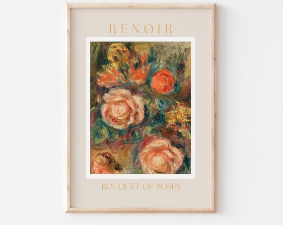 Renoir Poster August Renoir Print Renoir Wall Art Renoir Picture Renoir Monet Print Vintage Renoir Art Renoir Bouquet Of Roses
