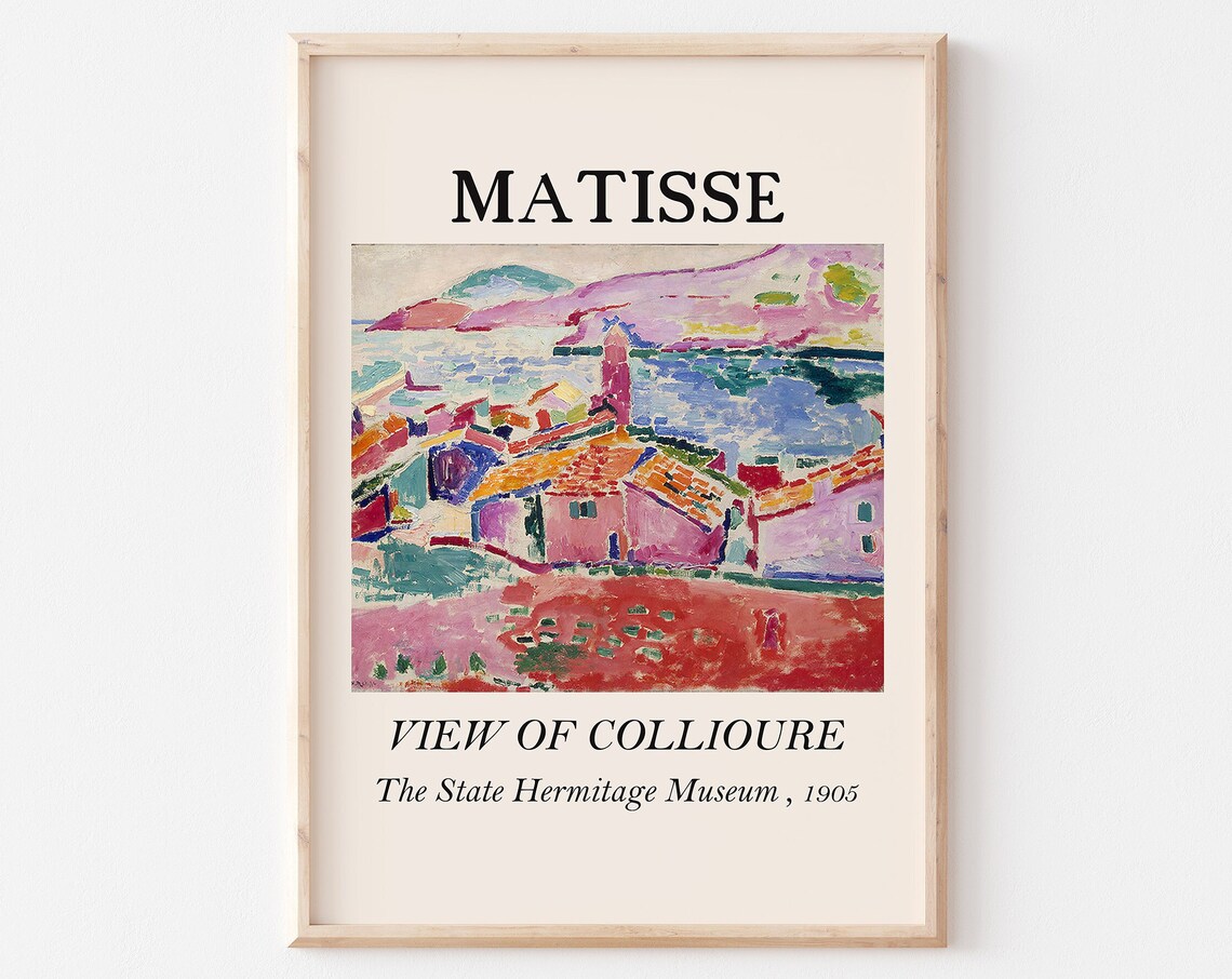 Henri Matisse View of Collioure 1905 Fauvist Harbor Art Poster