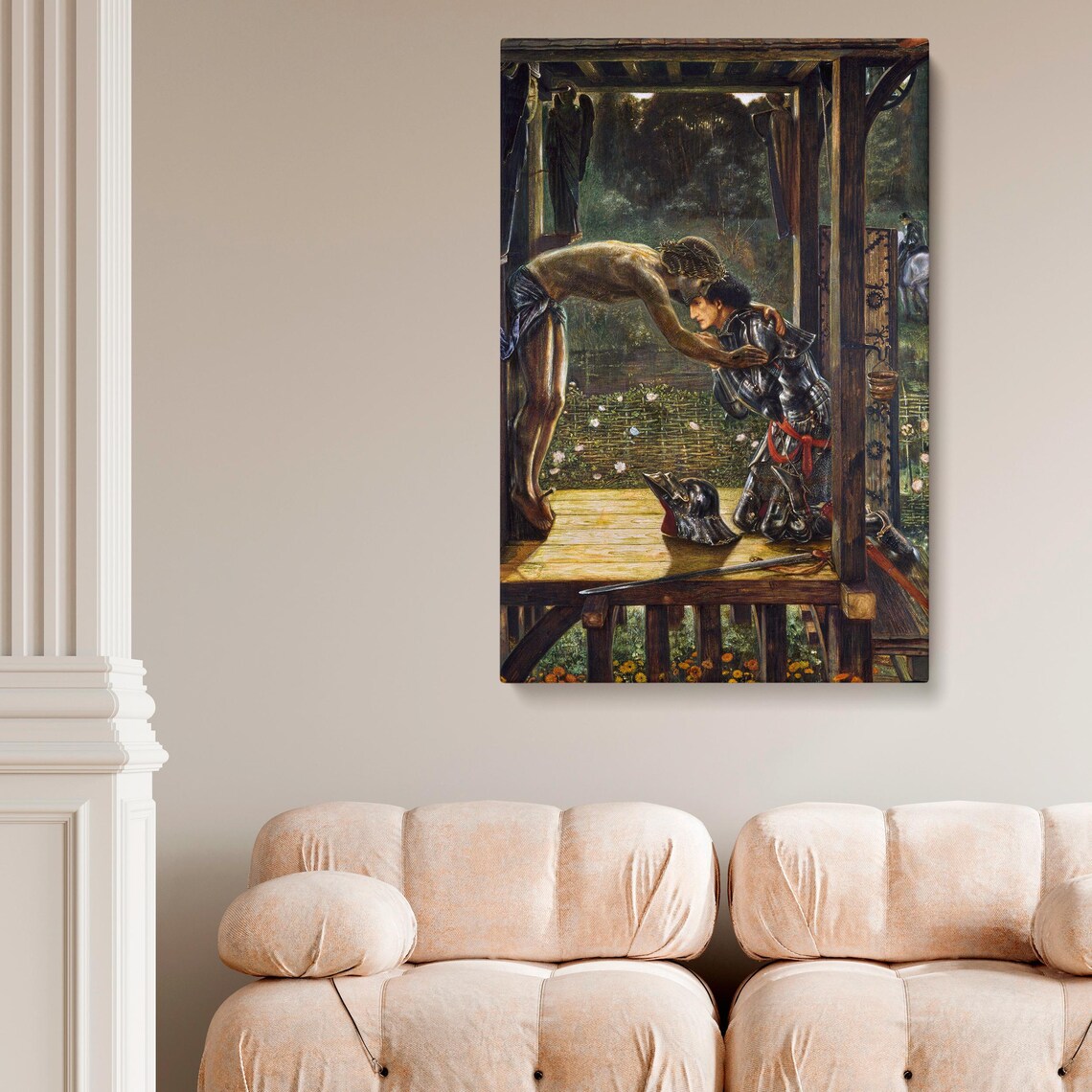 The Merciful Knight, Pre-Raphaelite Painting