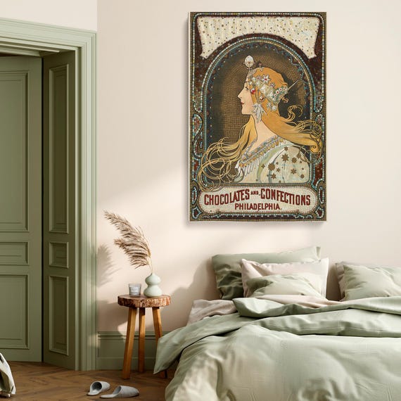 Zodiac 1896 Art Nouveau Wall Alphonse Mucha Vintage Astrology Print Decorative Artwork For Home Office Or Bedroom Dcor