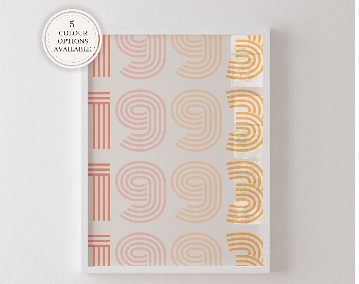 Custom Year Print, Personalised Anniversary Year - Image 7