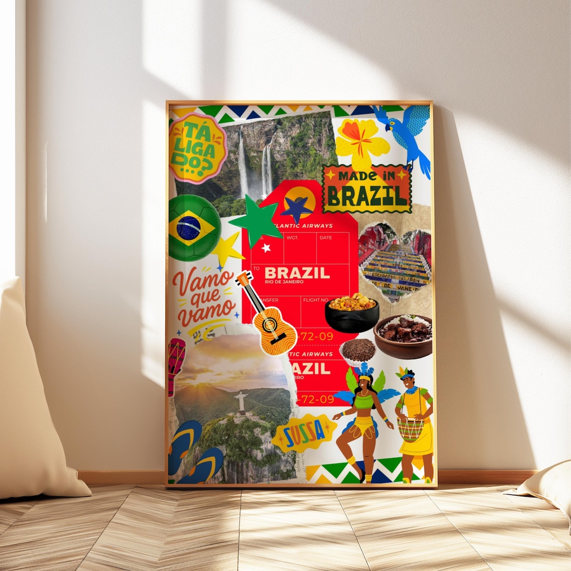 Brazil Wall Art Print, Maximalist Travel Decor