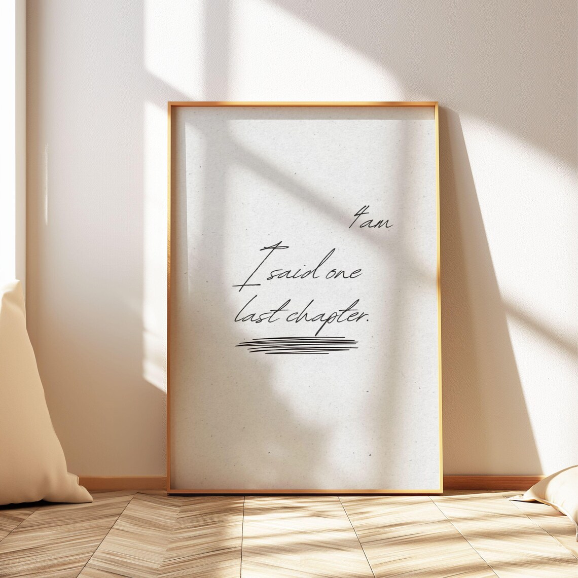 One Last Chapter Book Quote Poster Print, Bookish Decor