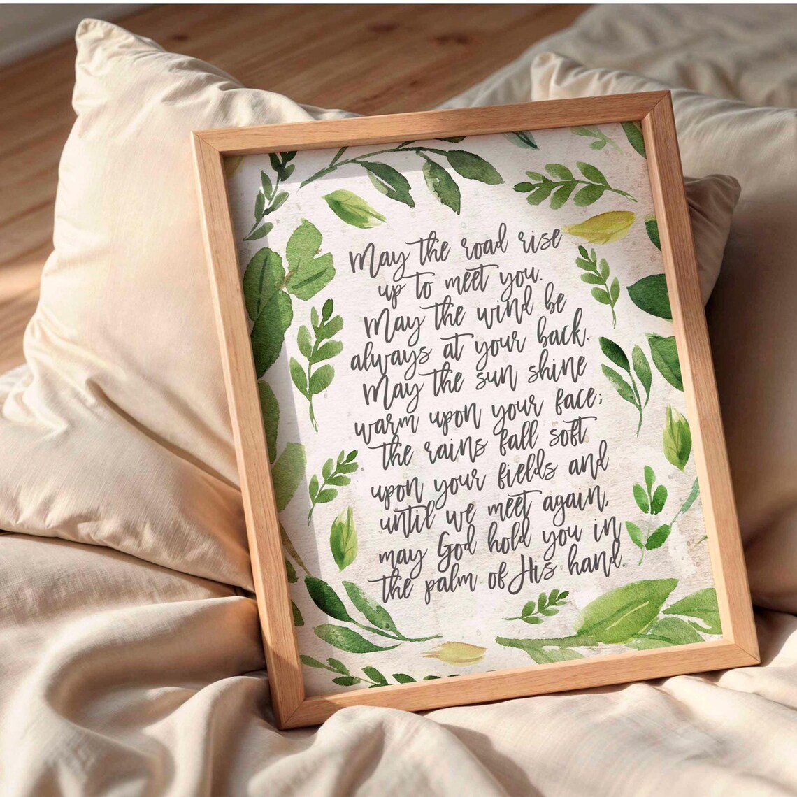 Irish Blessing Quote Art Print, Home Decor
