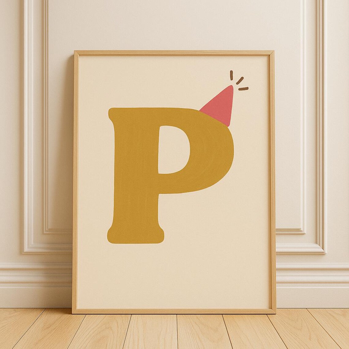Personalized Letter Print For Kids Room Party Hat