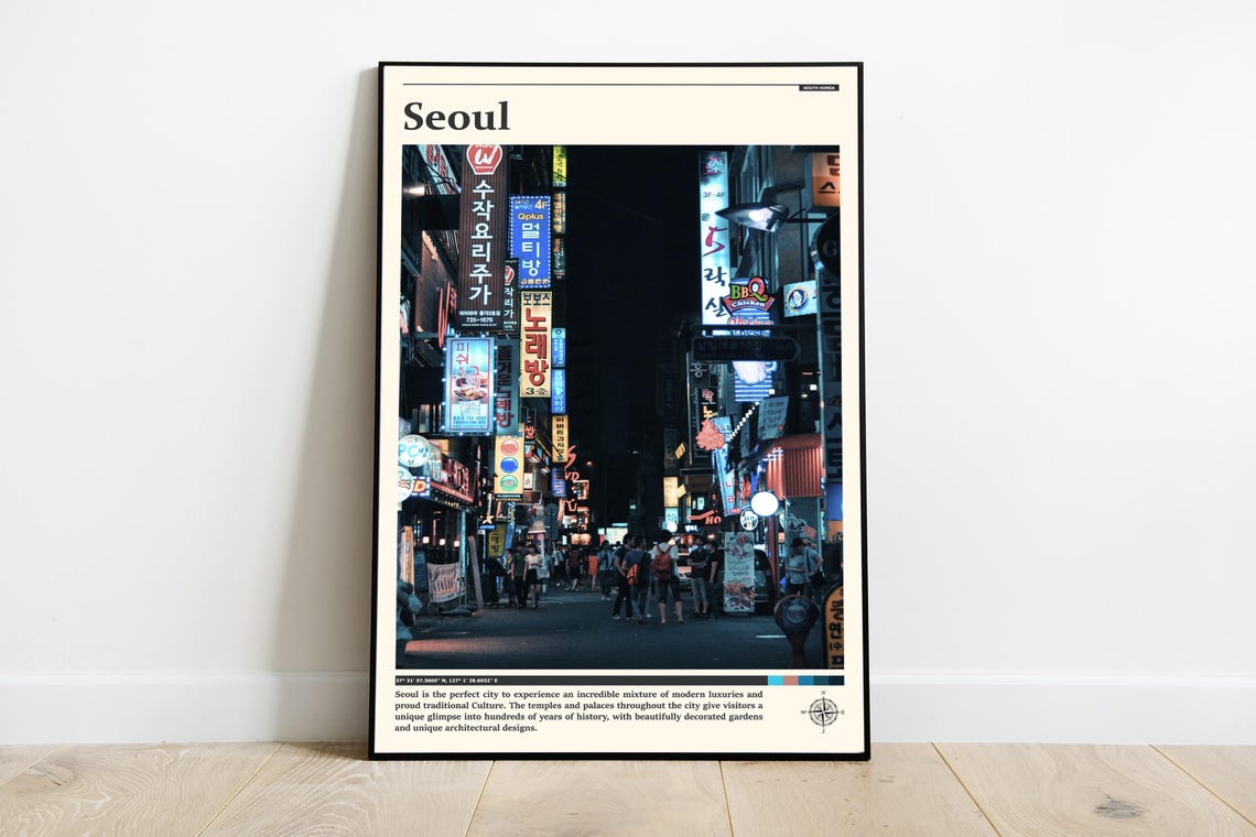 Travel Photography Seoul Print Seoul Wall Art Seoul Poster Seoul Photo Seoul Poster Print Seoul Wall Decor South Korea