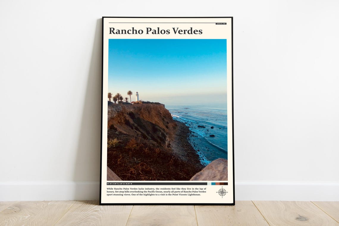 Travel Photography Rancho Palos Verdes Print Rancho Palos Verdes Wall Art Rancho Palos Verdes Poster Rancho Palos Verdes Photo