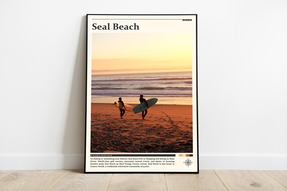 Travel Photography Seal Beach Print Seal Beach Wall Art Seal Beach Poster Seal Beach Photo Seal Beach Poster Print California