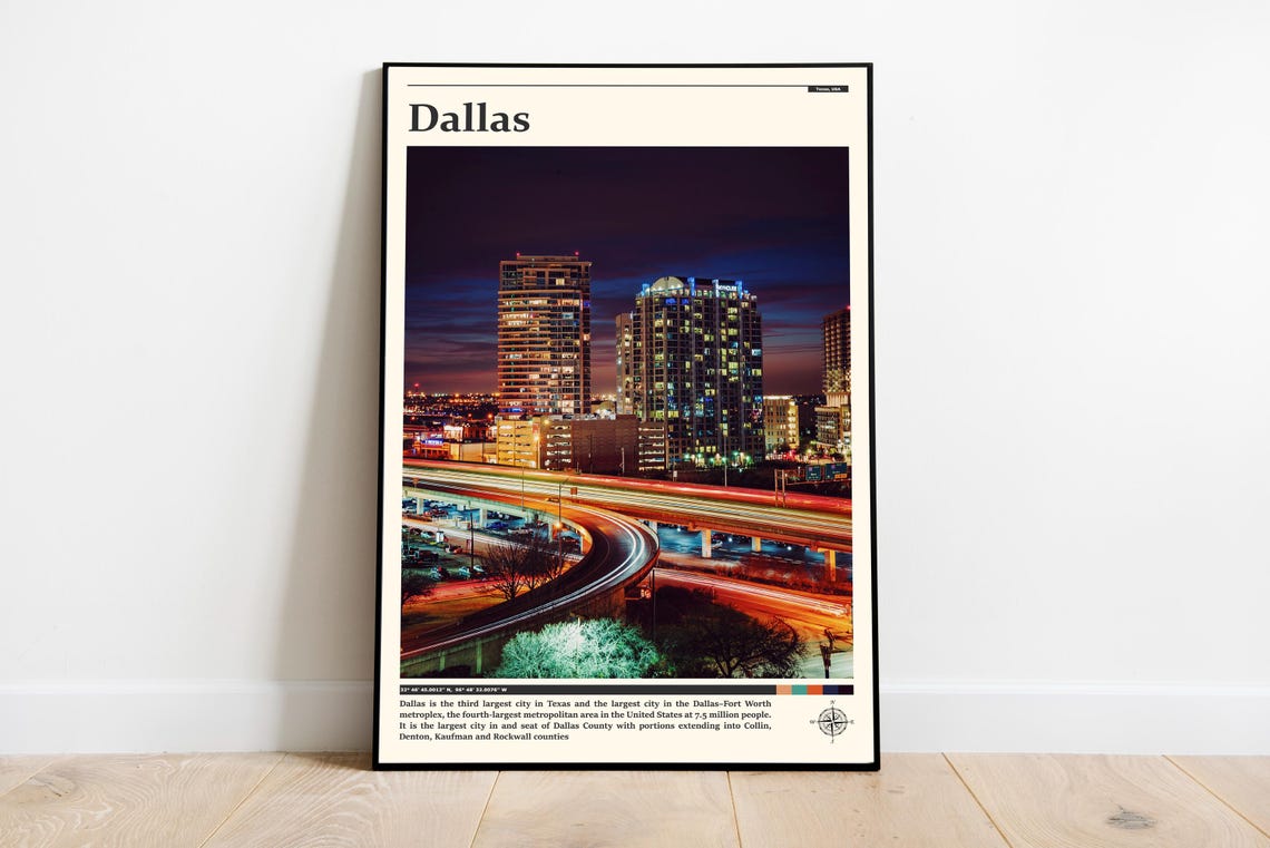Travel Photography Dallas Print Dallas Wall Art Dallas Poster Dallas Photo Dallas Poster Print Texas Dallas Wall Decor