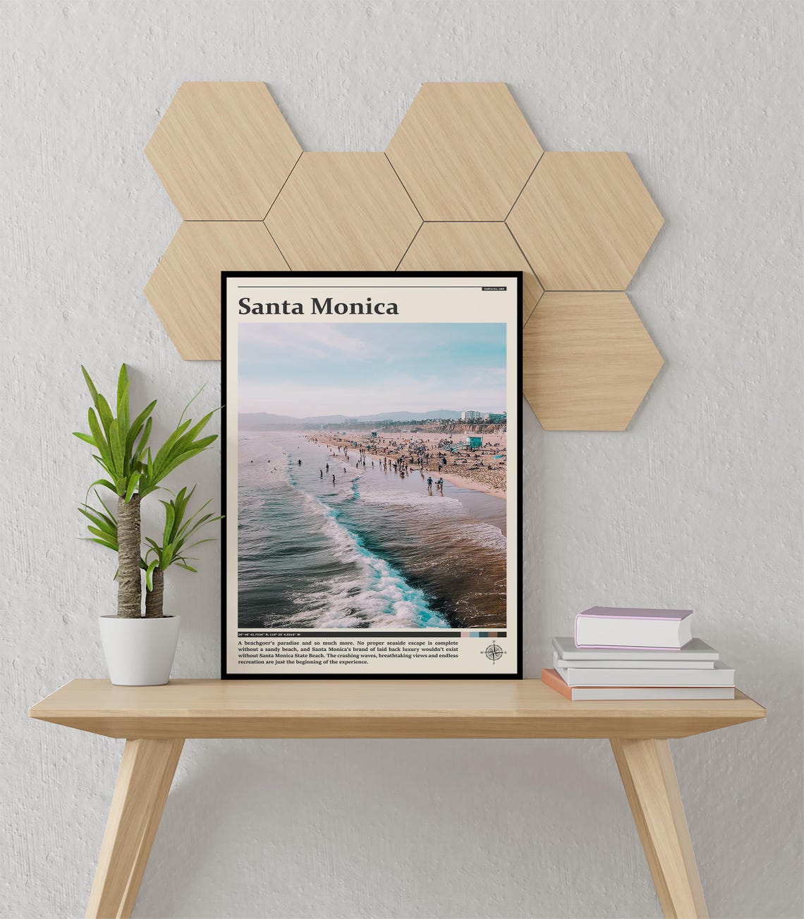Travel Photography Santa Monica Print Santa Monica Wall Art Santa Monica Poster Santa Monica Photo Santa Monica Poster Print Ca - Image 2