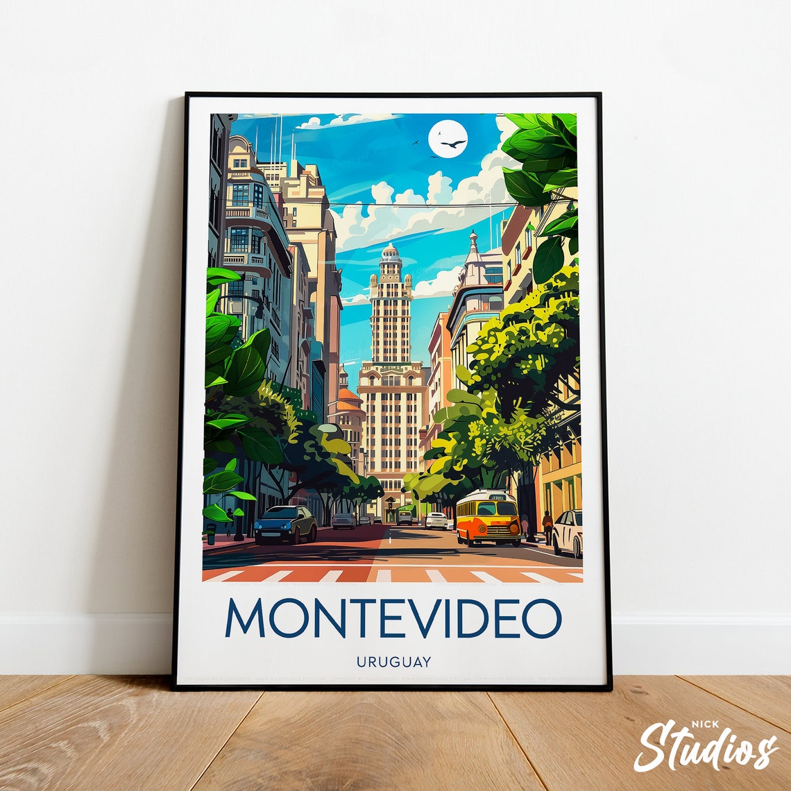 Montevideo Travel Print Uruguay Montevideo Poster Montevideo Artwork Montevideo Poster Montevideo Uruguay Prints And Frames