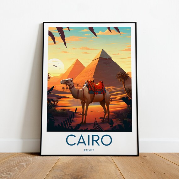 Cairo Travel Print Egypt Cairo Print Cairo Poster Wall Art Birthday Gift Wedding