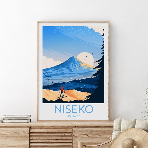 Niseko Ski Print Hokkaido Niseko Poster Wedding Gift Birthday