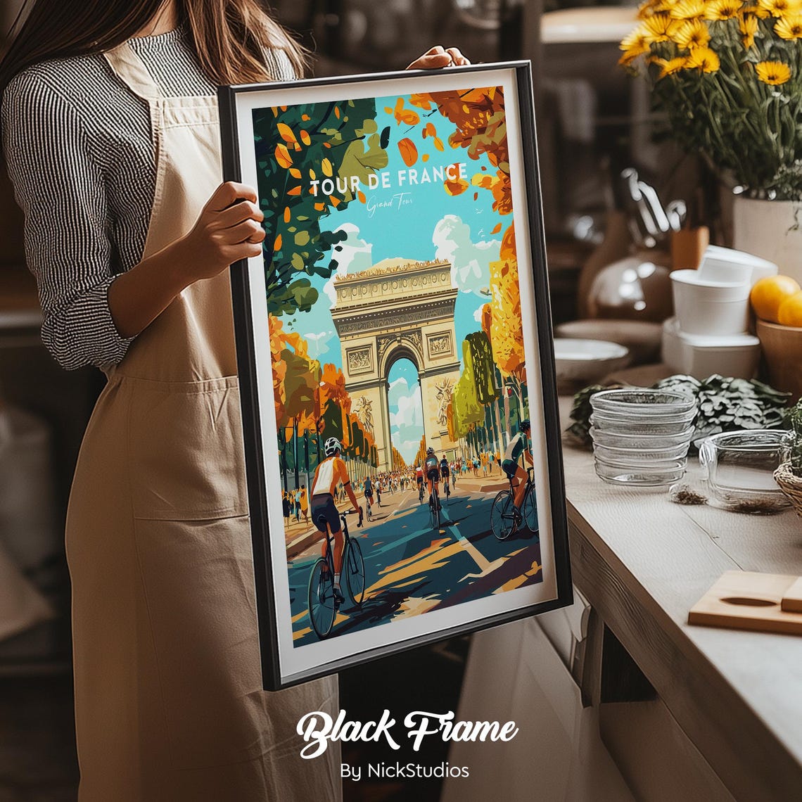 Tour De France Traditional Print Grand Tour Tour De France Poster France Cycling Poster Cycling Print Cycling Wall Art Wedding Gift