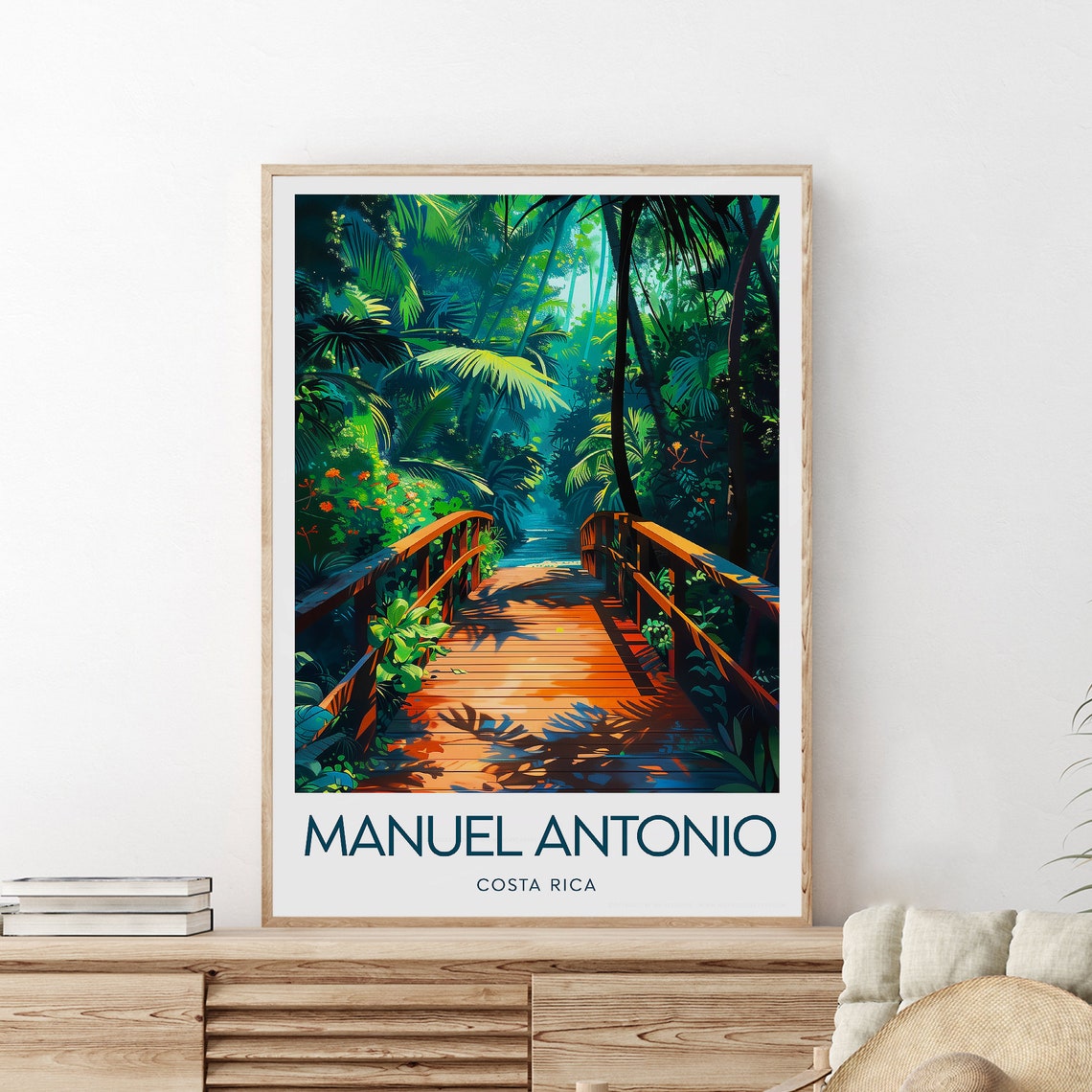 Manuel Antonio Costa Rica Jungle Boardwalk Through Rainforest Poster