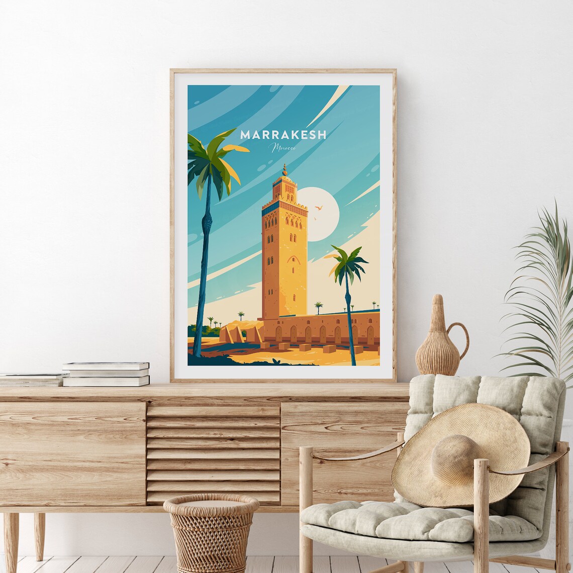 Marrakesh Traditional Travel Print Morocco Marrakesh Poster Morocco Art Wedding Gift Birthday - Image 2