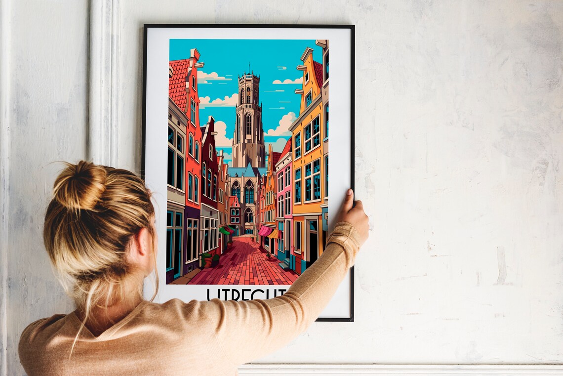 Utrecht Travel Poster, Netherlands Europe Home Decor - Image 2