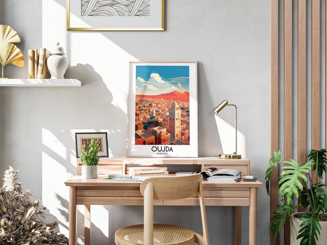 Oujda Morocco Travel Poster, African Home Decor - Image 3
