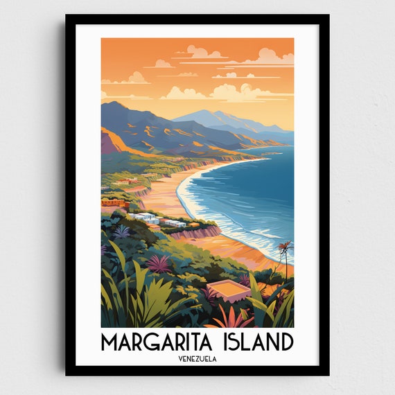 Margarita Island Travel Poster, Venezuela Wall Decor