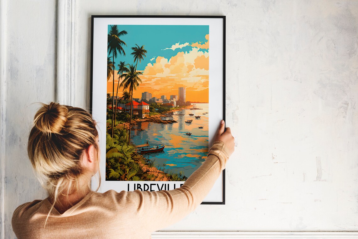 Libreville Travel Poster, Gabon Home Decor - Image 2