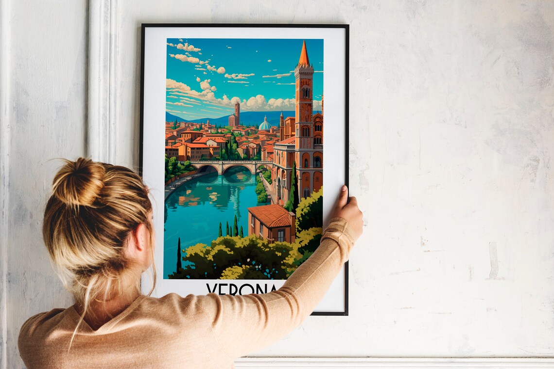 Verona Travel Poster, Europe Home Decor Print - Image 2