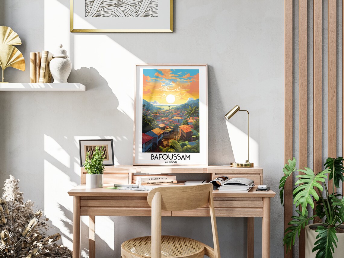 Bafoussam Travel Poster, Cameroon Home Decor - Image 3