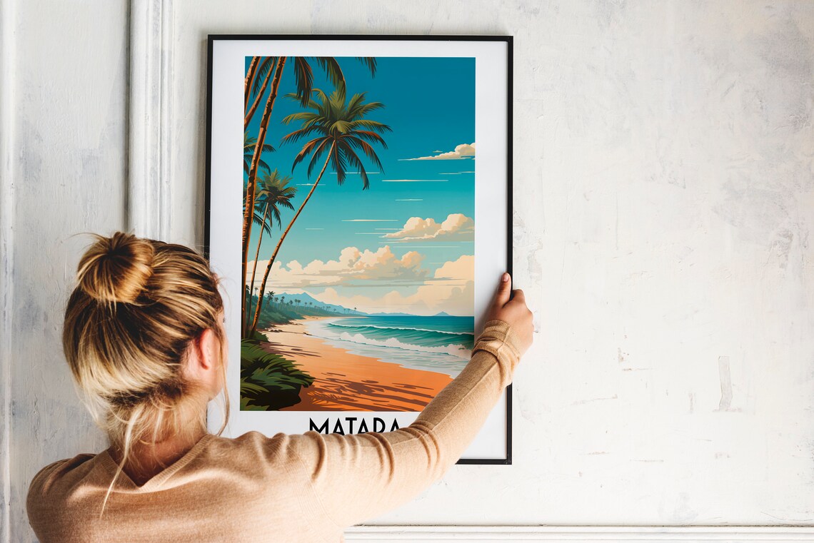 Matara Travel Poster, Sri Lanka Asia Home Decor - Image 2