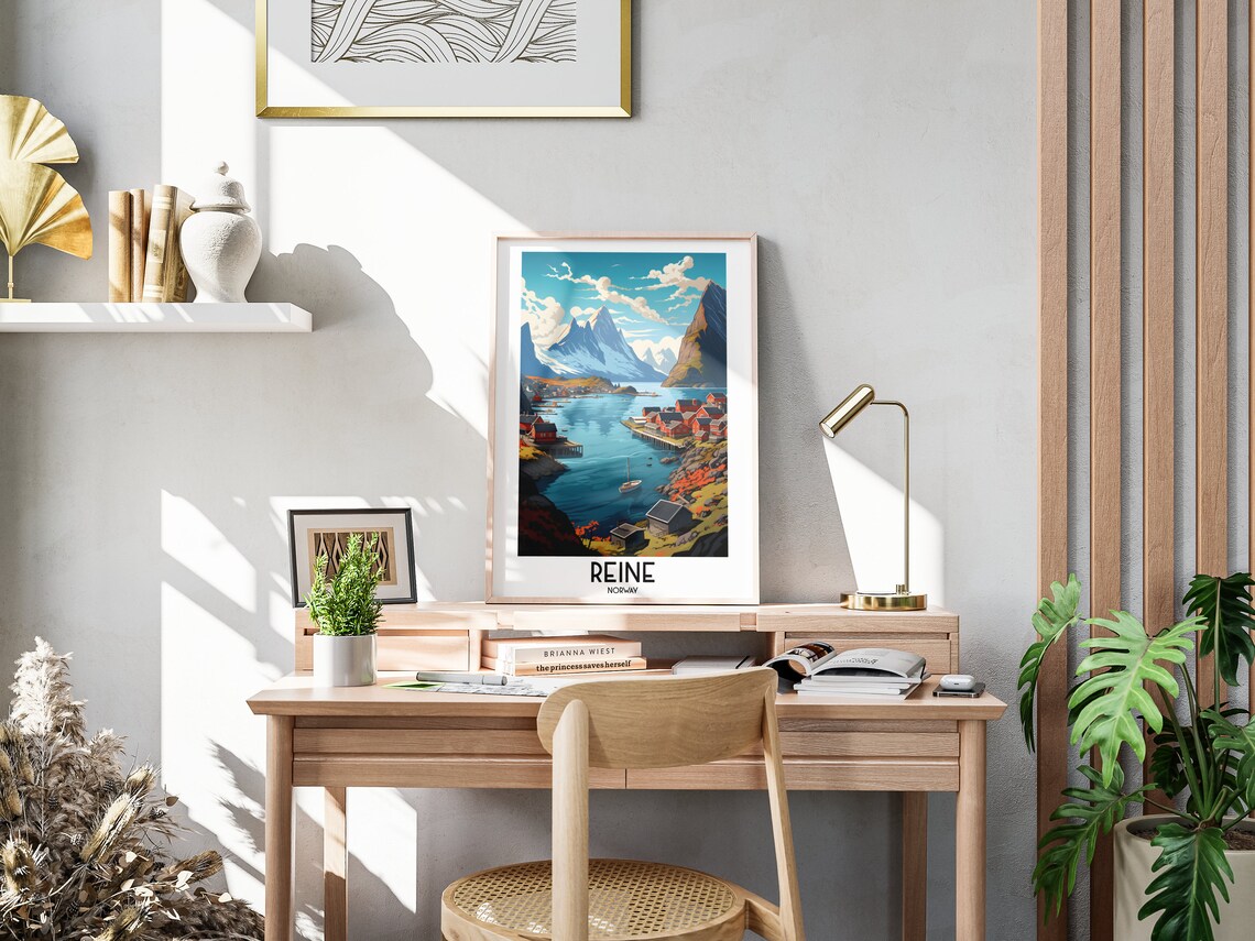 Reine Travel Poster, Norway Scandinavian Decor - Image 3